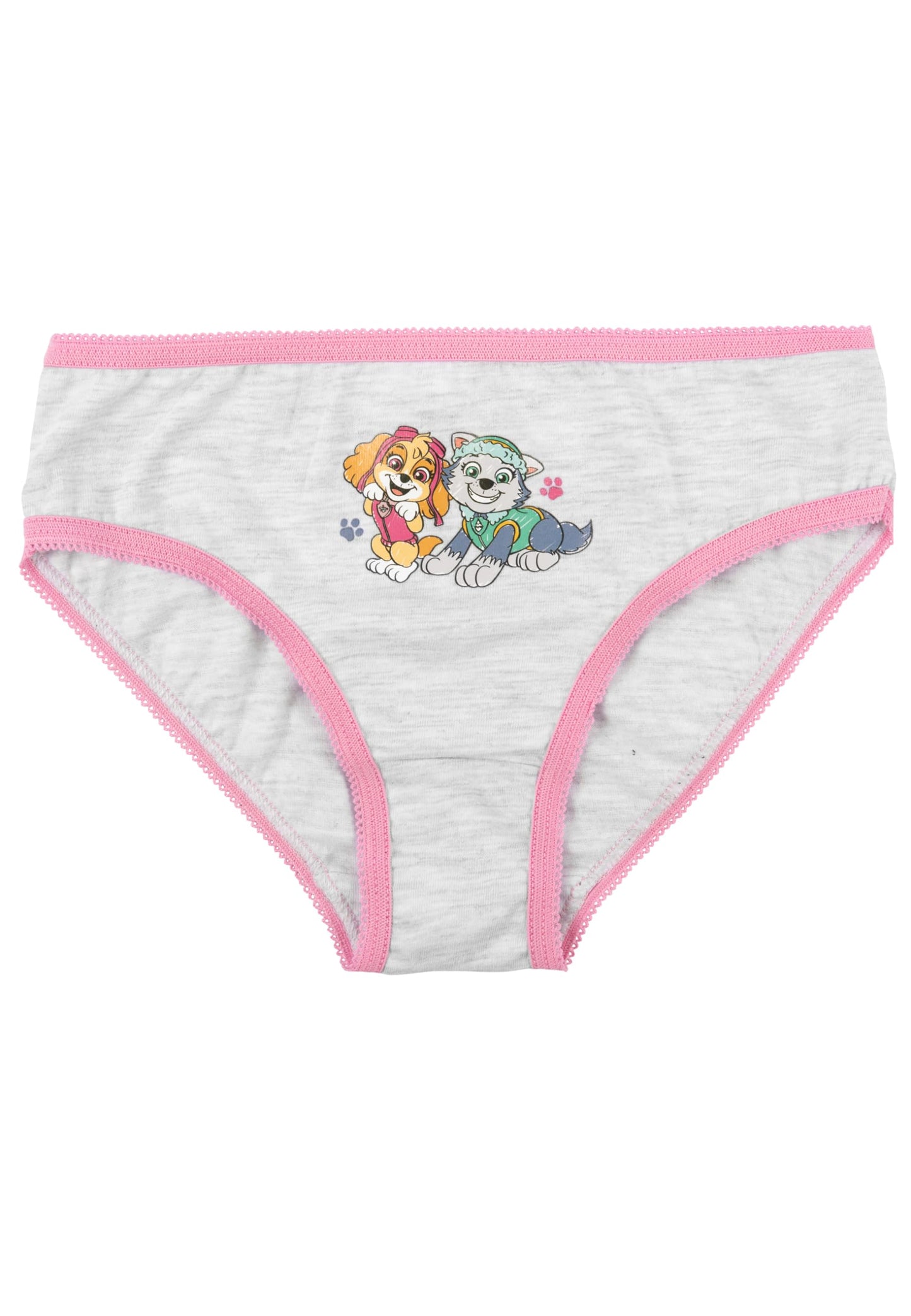 Paw Patrol Panty für Mädchen - Kinder Unterhose Slip Unterwäsche Rosa/Grau (4er Pack)
