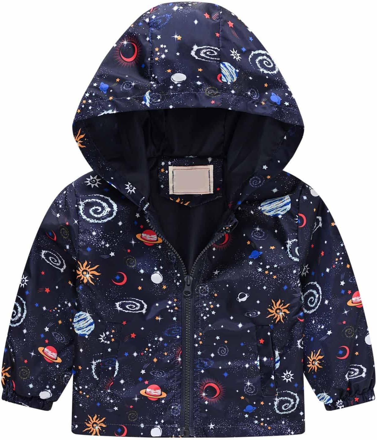 KQIVAM Children's Rain Jacket Transition Jacket Waterproof Outdoor Jacket Windproof with Hood Waterproof Jacket for Children Unisex Rainwear for Girls and Boys