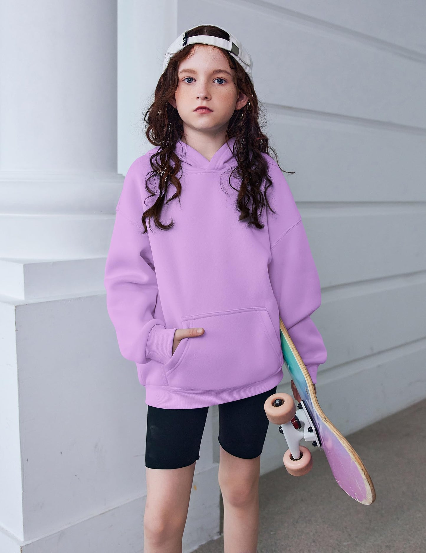 Arshiner Girls' Warm Fleece Children's Hoodie Winter Pullover with Pocket Sweatshirt for Girls 6-16 Years