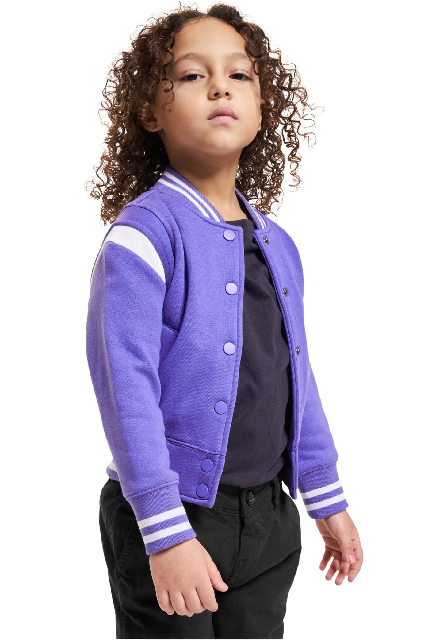 Urban Classics Girls' Inset College Sweat Jacket
