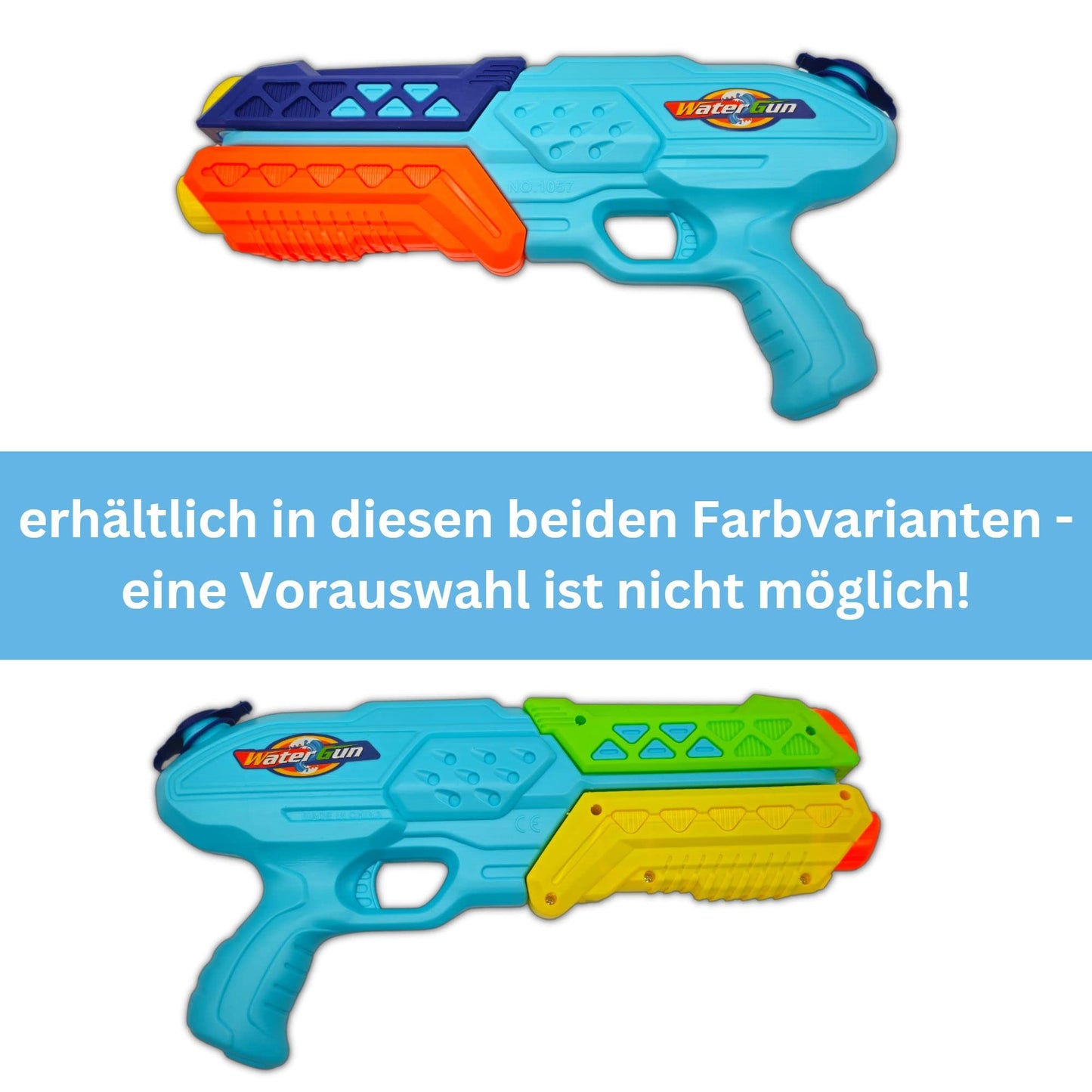 alldoro 60103 Water Power Wasserpistole ca. 27 cm, Reichweite bis zu 8 Meter, Wasserkanone mit 240 ml Wassertank, für Kinder ab 3 Jahren