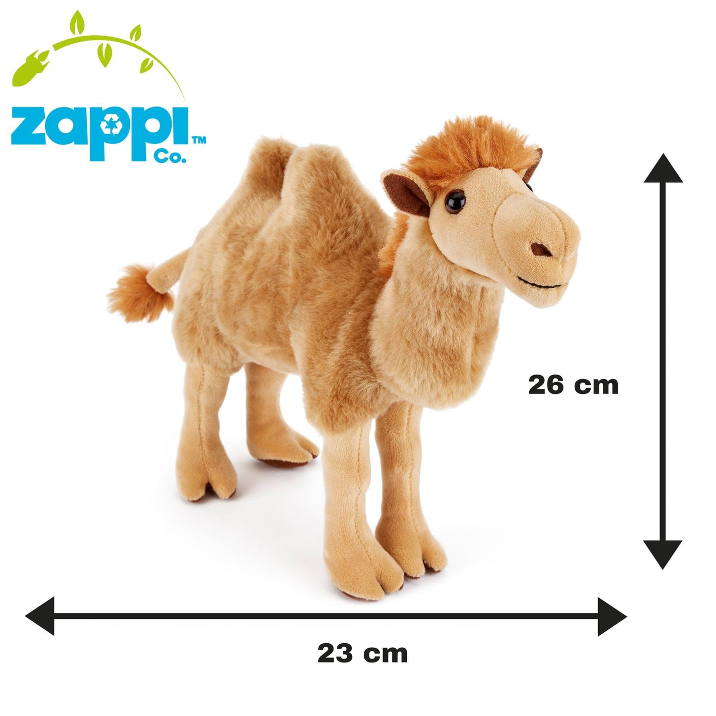 Zappi Co Rhinoceros Rhinoceros Plush Toy (22 cm) Horned Miracle - Soft, Cuddly, 100% Recycled - Mighty African Friend