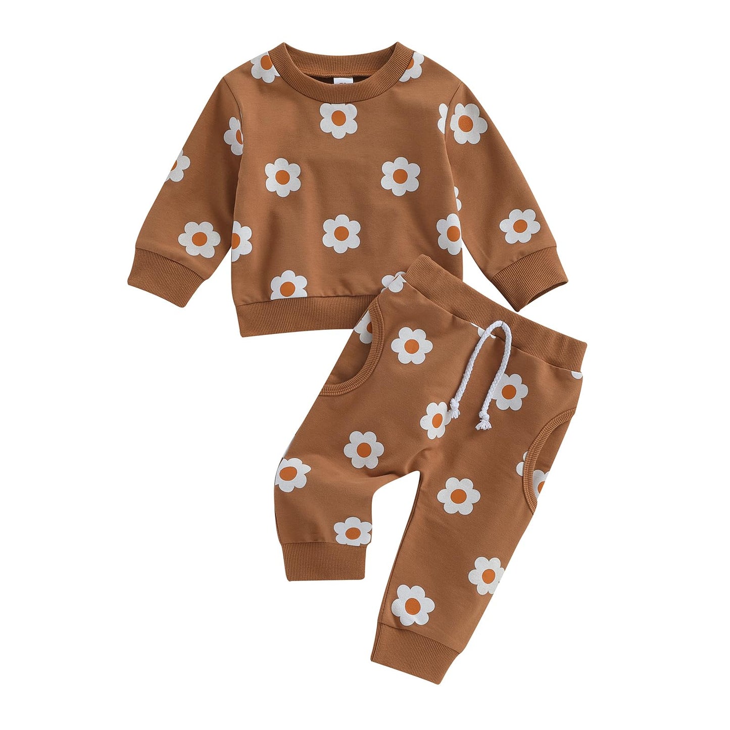 Himllauen Baby Mädchen Kleidung Sweatshirt + Lange Hose Zweiteiler Babykleidung Set Kleinkind Outfits
