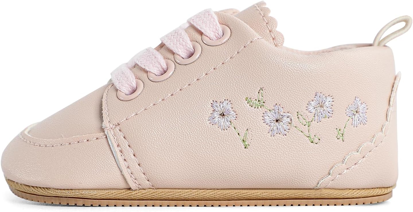 Cheerful Mario Baby Mädchen Schuhe Baby Ballerina Schuhe Lauflernschuhe Taufe Schuhe mit Bowknot PU Leder Babyschuhe