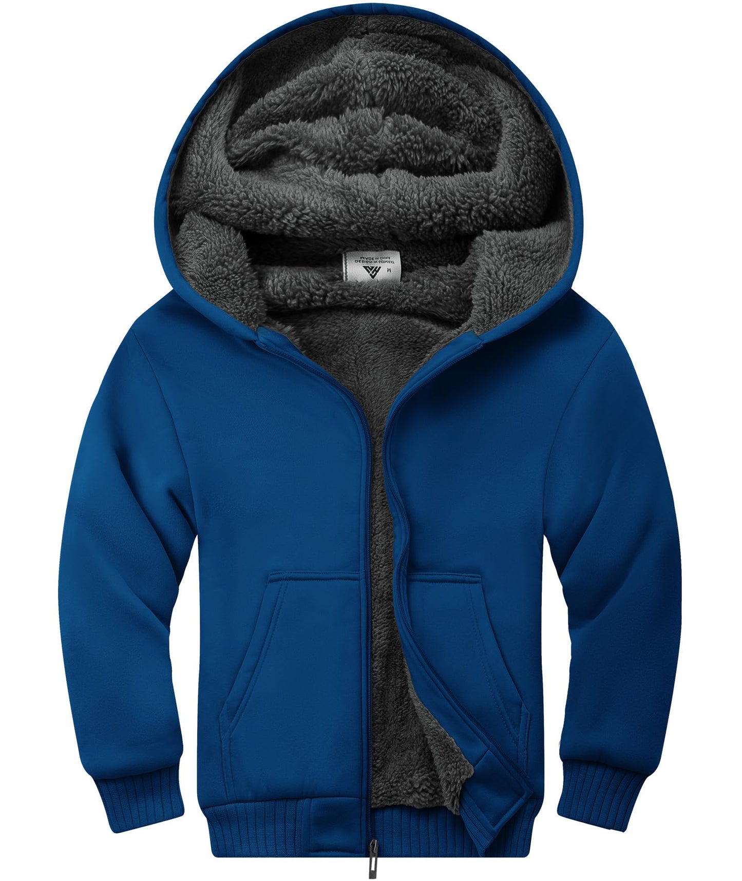 LLdress Fleece Jacket Boys Hoodie with Zip Children's Hoodie Boys Warm Hooded Jacket Causal Winter Ourdoor Sweat Jacket with Fleece Lining Hooded Jackets for Boys