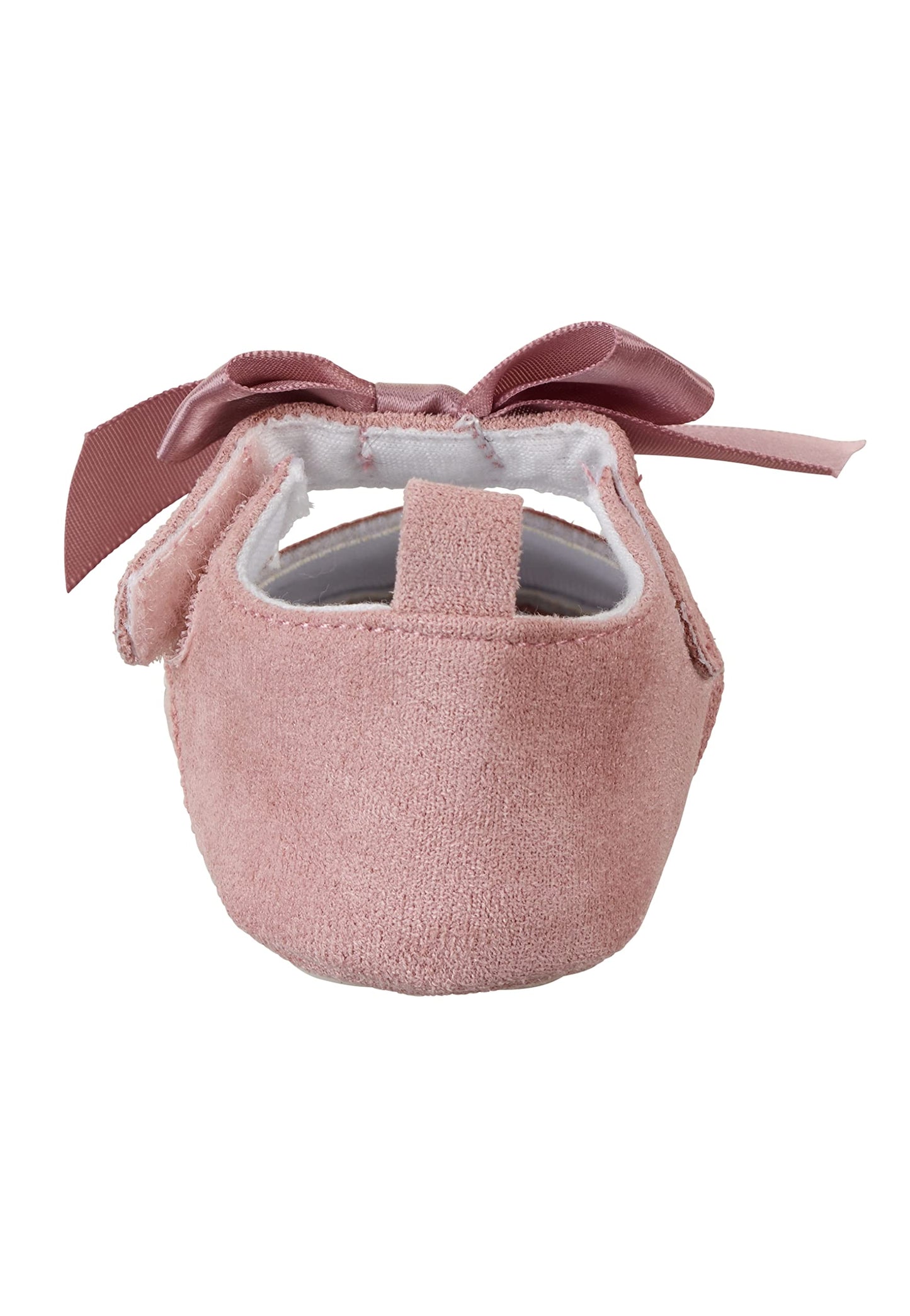 Sterntaler Babyballerina Schleife - Bequeme Ballerina mit aufgenähter rutschfester Herzchensohle und Klettverschluss - Baby -Ballerina Mädchen gefüttert mit Frottee