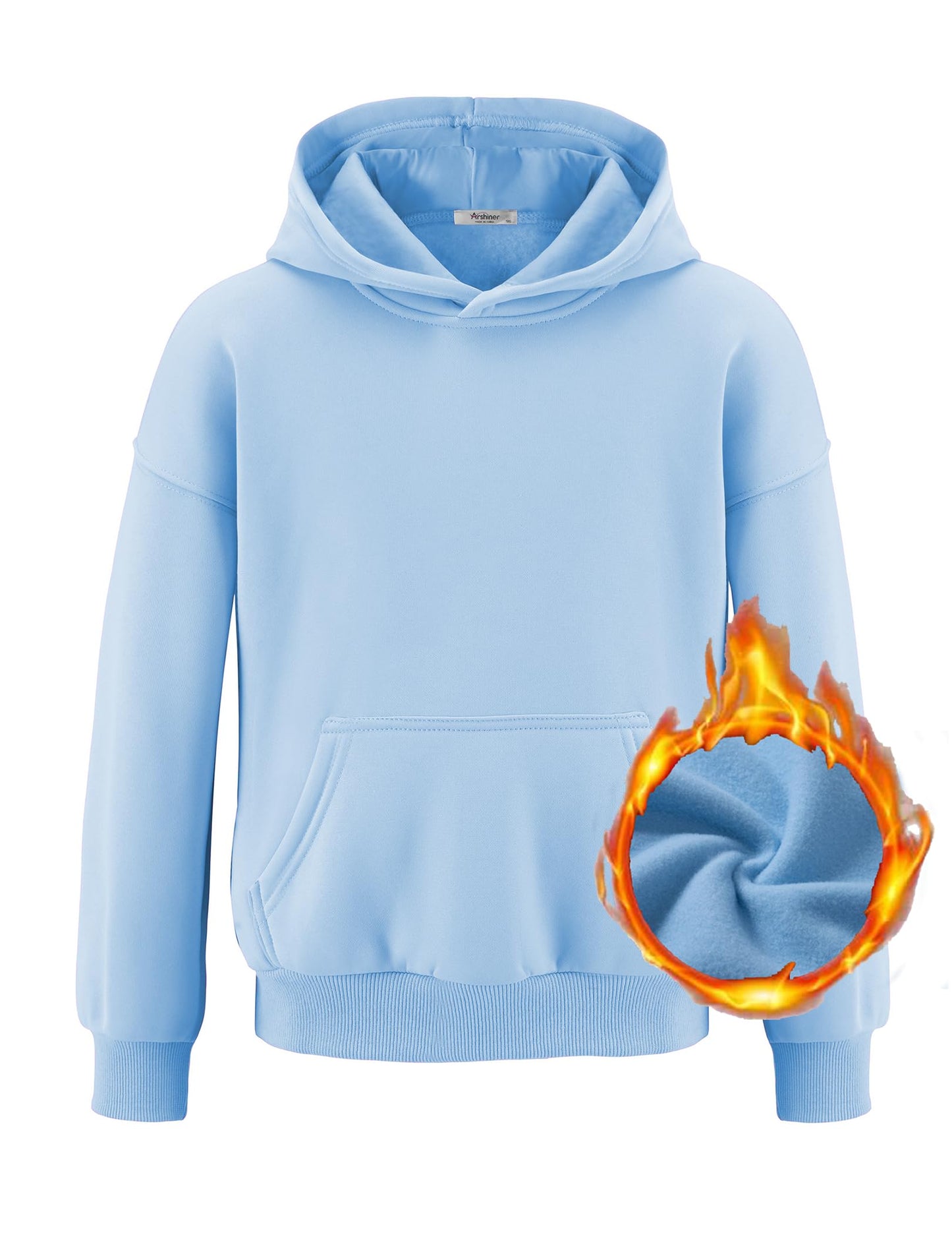 Arshiner Girls' Warm Fleece Children's Hoodie Winter Pullover with Pocket Sweatshirt for Girls 6-16 Years