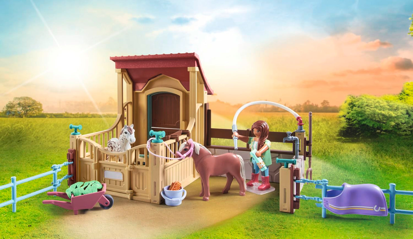 PLAYMOBIL Horses of Waterfall 71351 Waterfall Ranch, magisches Wasserfall-Paradies für Pferdefreunde, nachhaltiges Spielzeug für Kinder ab 5 Jahren