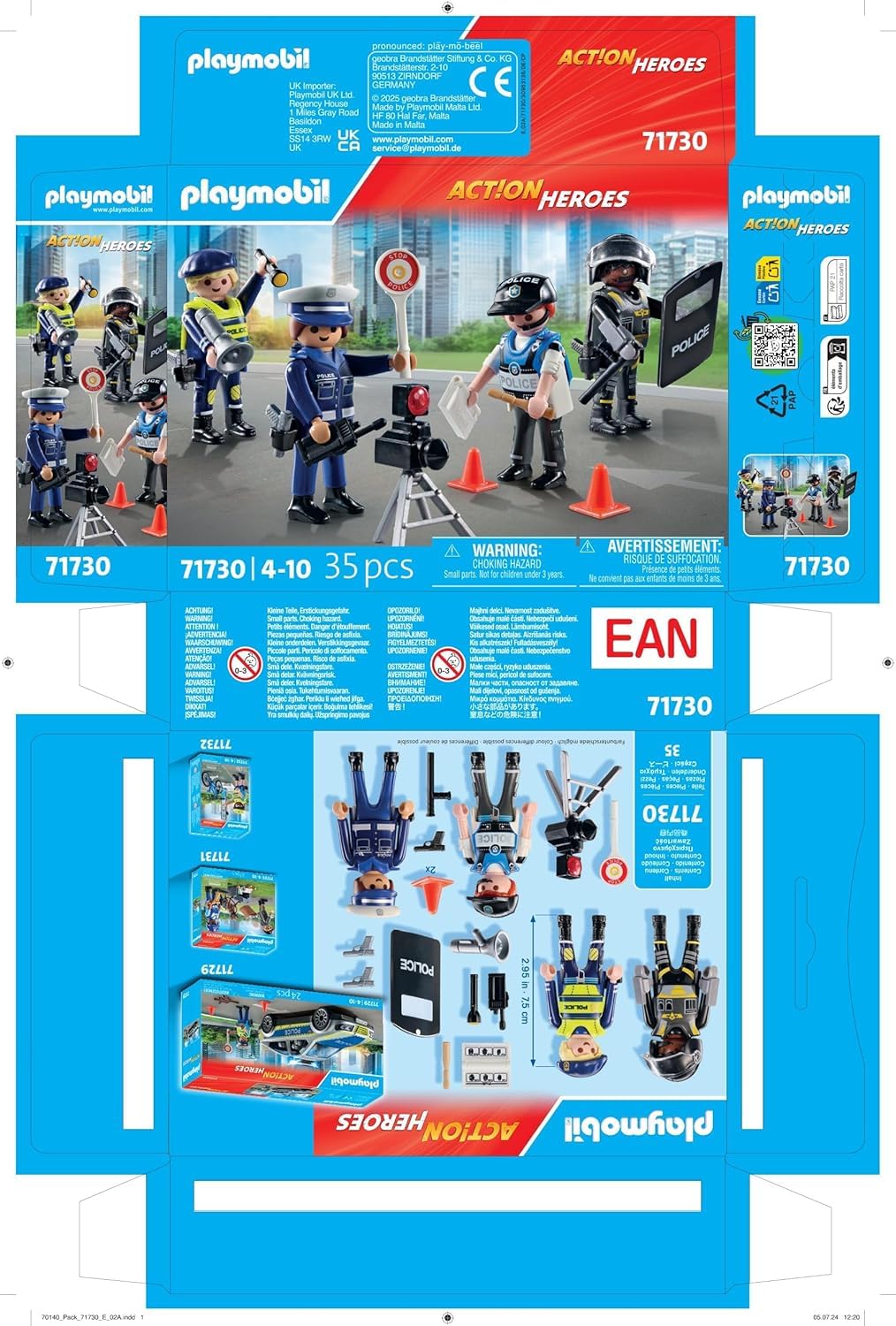 PLAYMOBIL | Action Heroes | Figurenset Polizei | Spielzeugfiguren | Polizeifigur | Spielzeug für Kinder ab 4 Jahren | 71730