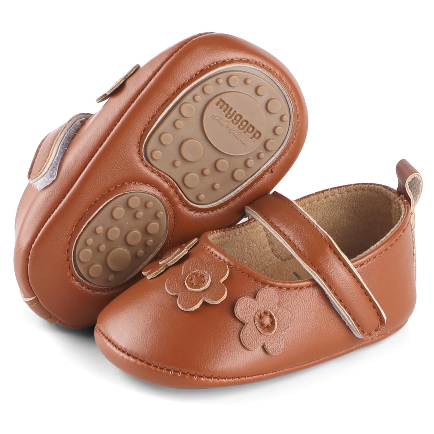 MASOCIO Baby Lauflernschuhe Krabbelschuhe Mädchen Kleinkind Rutschfesten Lederpuschen Babyschuhe 3-18 Monate