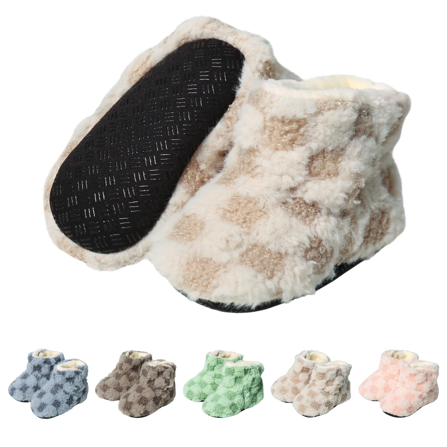 YloveM Toddler Baby Boys Girls Booties, Unisex Newborn Winter Shoes Thick Snow Boots Non-Slip Sole Soft Toddler Warm Sock Shoes
