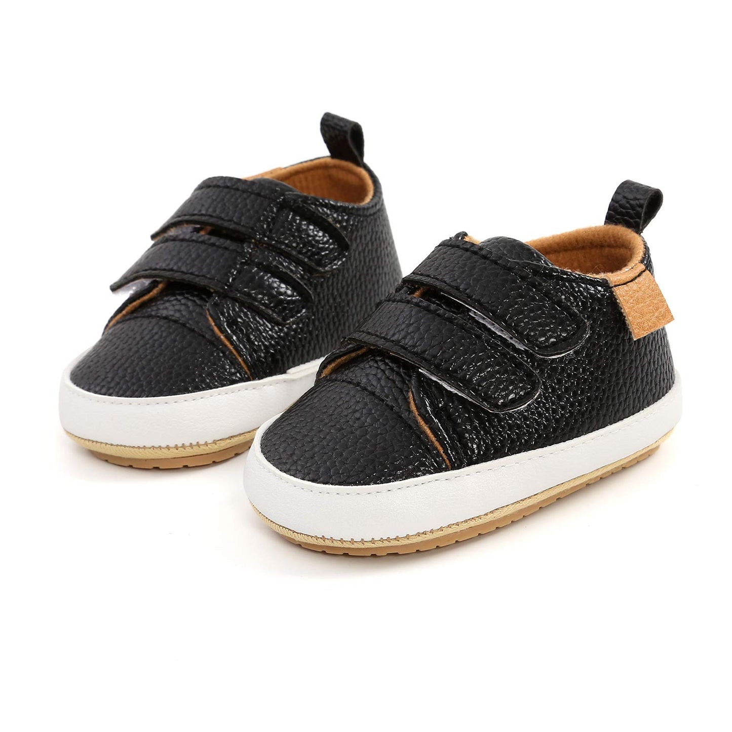 BABSMULY Baby Shoes for Boys Girls Non-Slip Rubber Sole High Top PU Leather Sneakers Toddler Crib Shoes Newborn Loafers Flats.