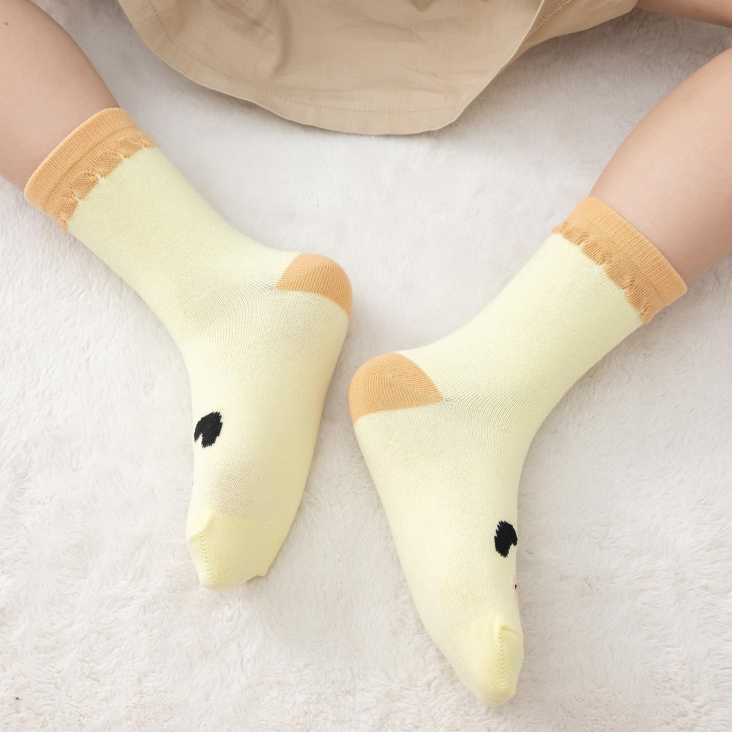 Cirorld Socken Kinder Mädchen Lustige Einhorn Meerjungfrau Tiergesicht Socken Süße Bunte Kindersocken Baumwolle Socken, 2-14 Jahre 6 Paare