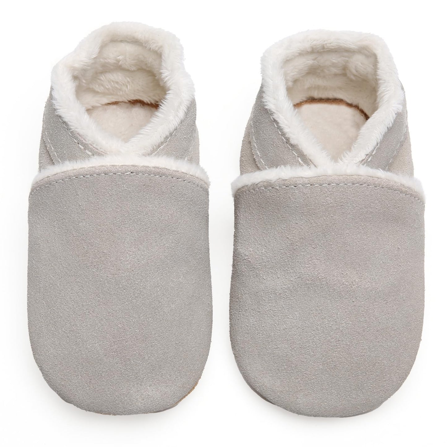 IceUnicorn Baby's Crawling Shoes, Winter First Walking Shoes, Baby Lined Leather Shoes, Soft Leather, Suede Soles, Leather Slippers