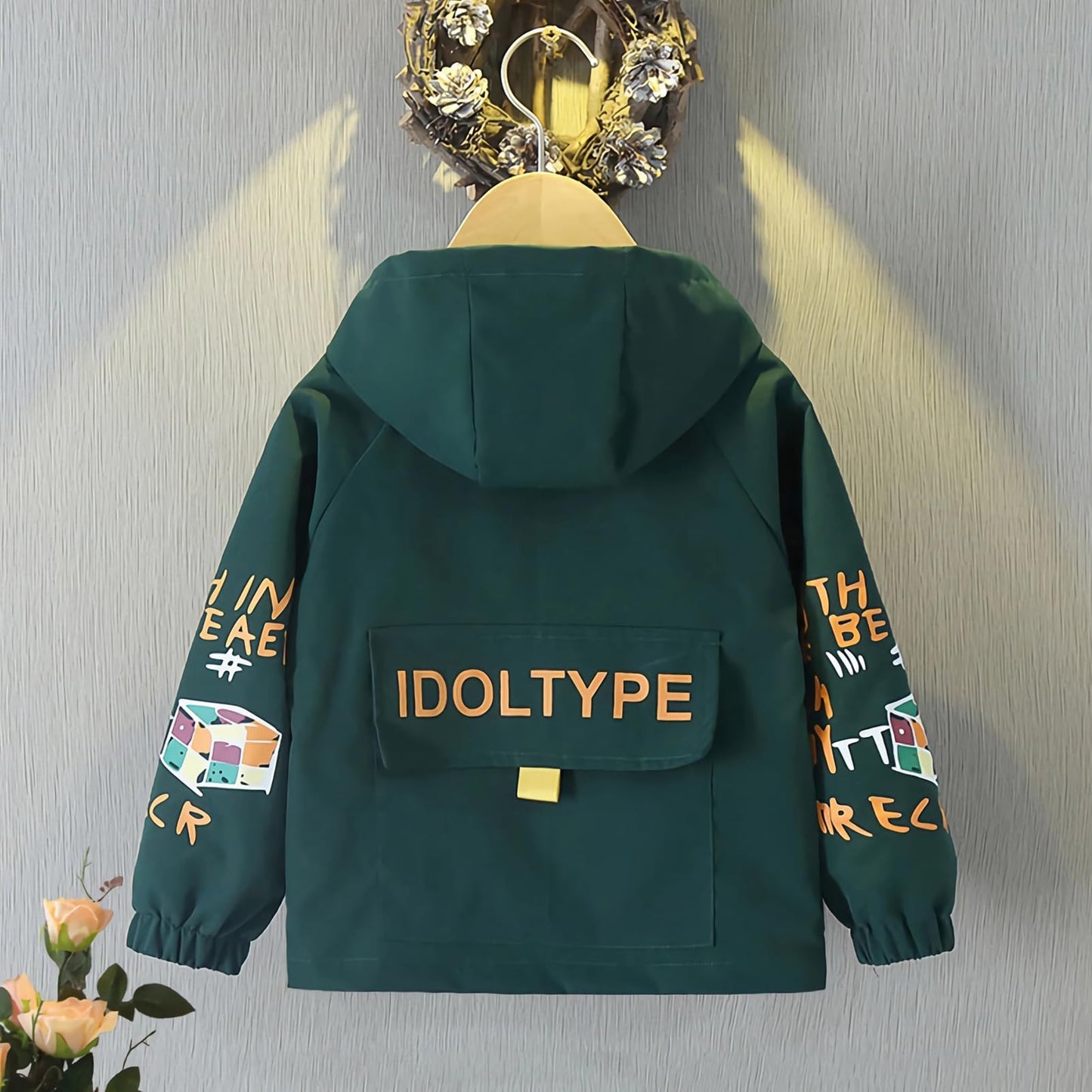 L SERVER Transition Jacket Boys Windbreaker with Hood Fashion Trench Coat Children Lightweight Windbreaker Outdoor Jacket for Spring and Autumn