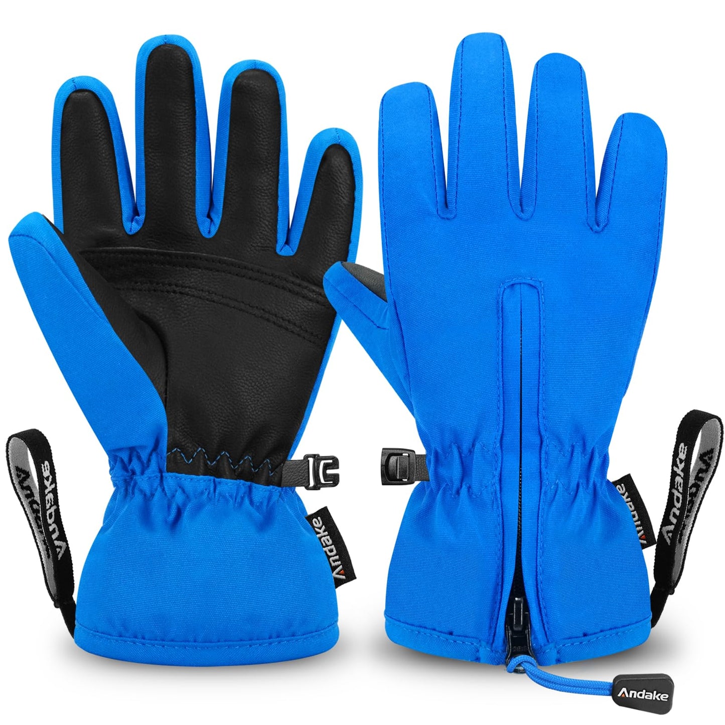 Andake Children's gloves, windproof, waterproof, warm winter gloves, skiing, outdoor sports, riding gloves, boys and girls