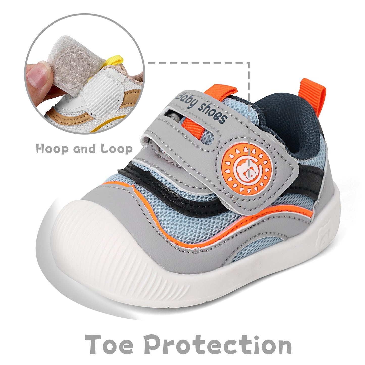 MASOCIO Lauflernschuhe Baby Schuhe Junge Mädchen Babyschuhe Weich Flach Gummi Anti-Rutsch