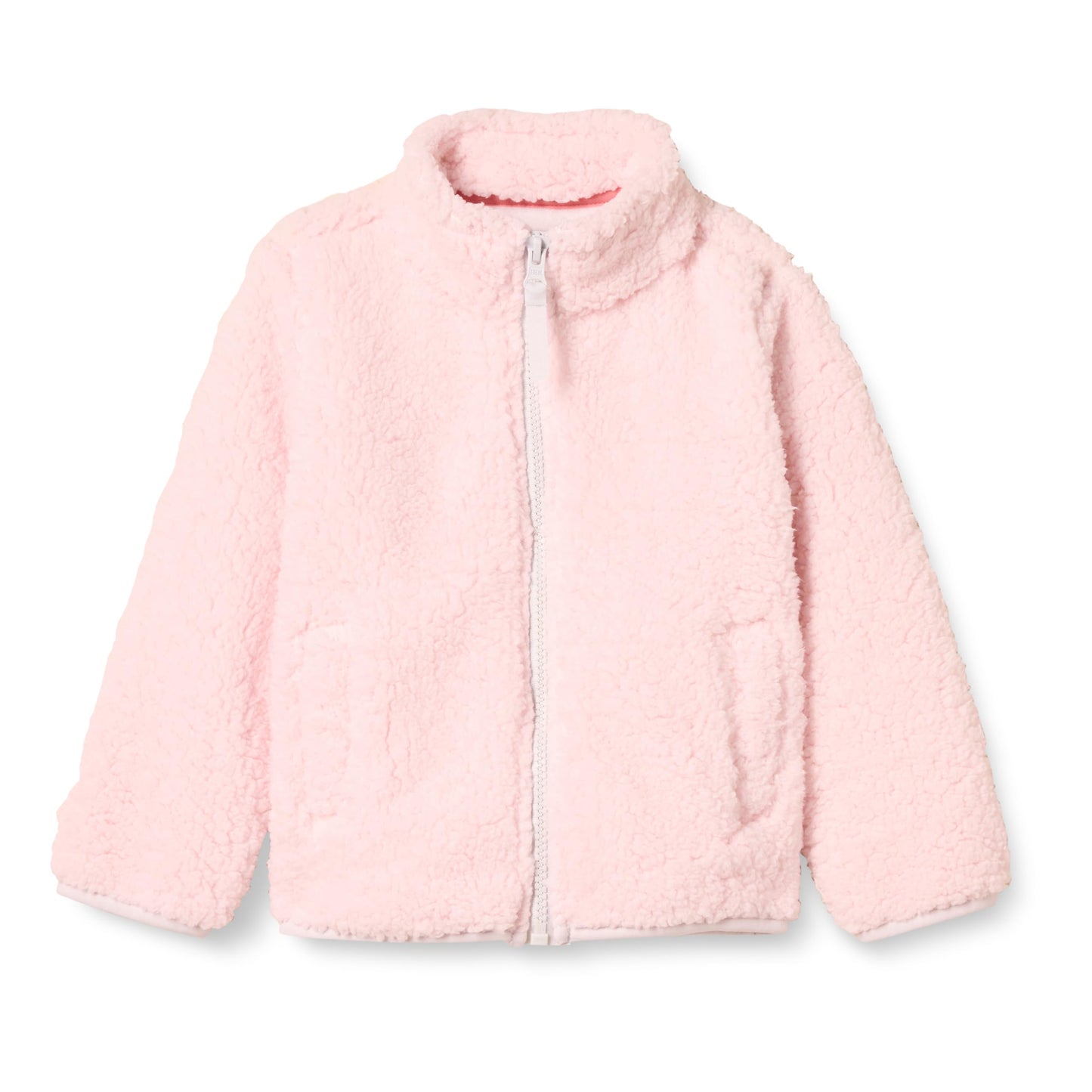 Amazon Essentials Mädchen Sherpa-Fleecejacke mit durchgehendem Reißverschluss