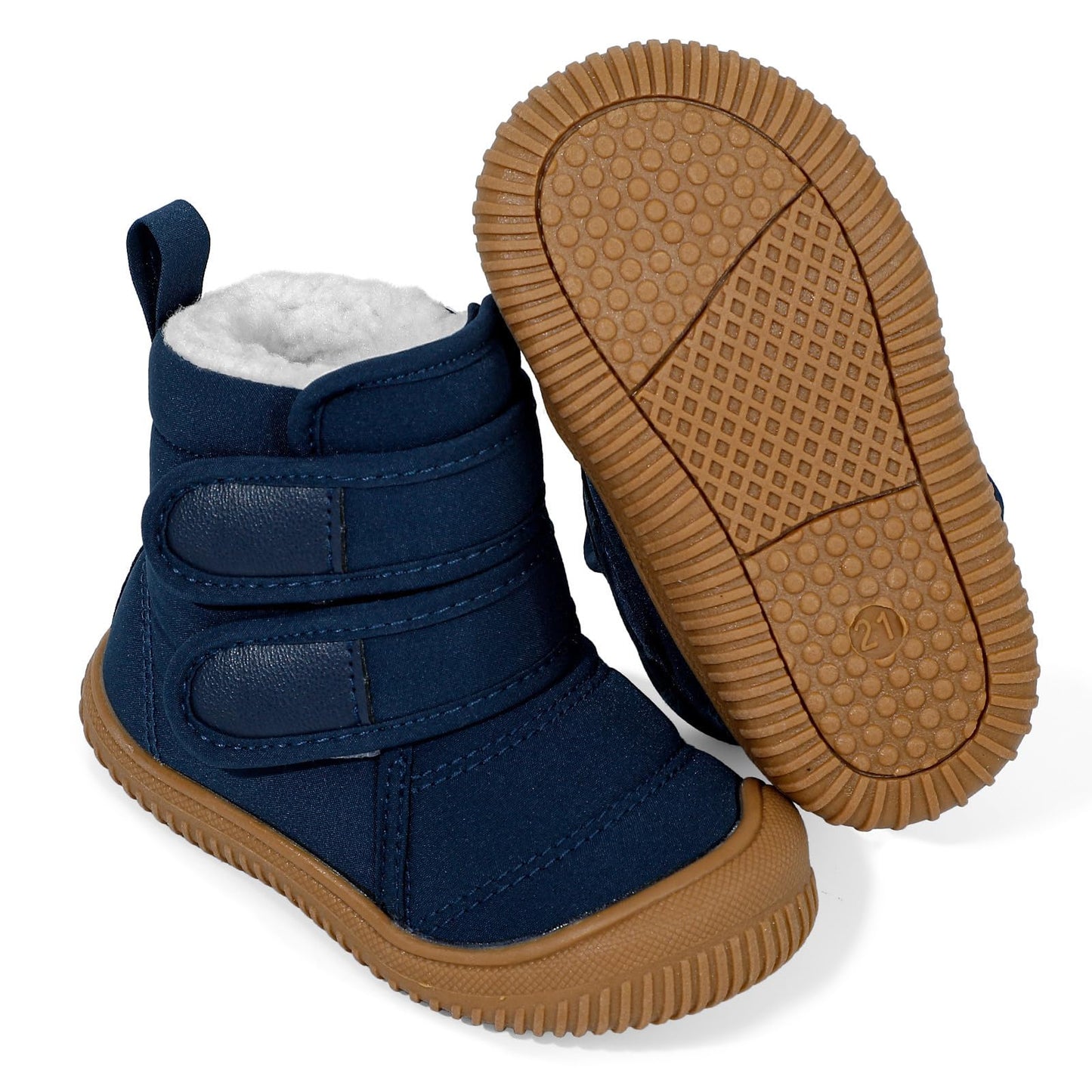 MASOCIO Winter Shoes Baby Boots Boys Girls Toddler Winter Boots Plush Flat Rubber Non-Slip Size 19-27 EU