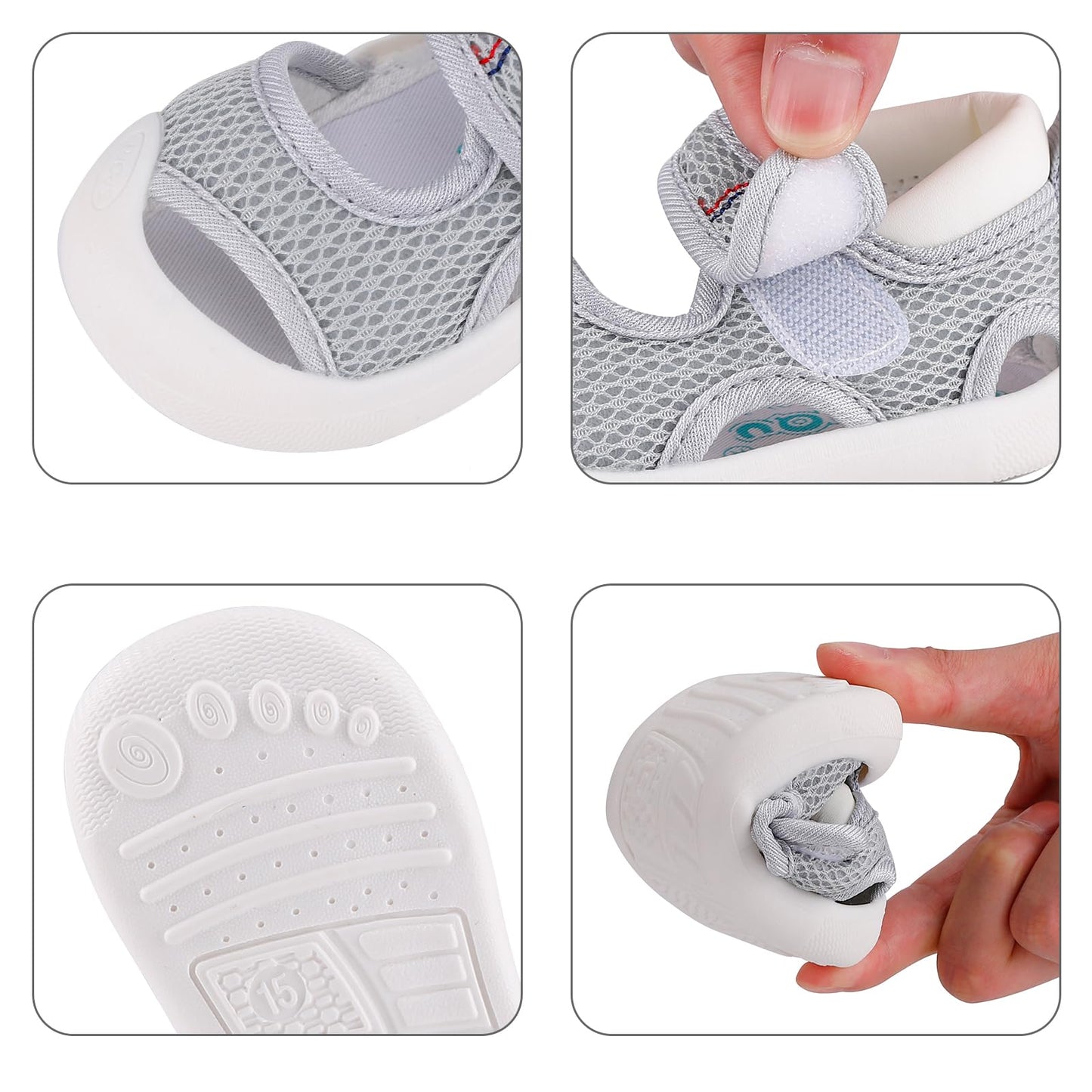 Cheerful Mario Babyschuhe 0-3 Jahre Sport Sandalen für Jungen und Mädchen – Lauflernsandalen für Kleinkinder Sommer Barfußschuhe Erste Schuhe