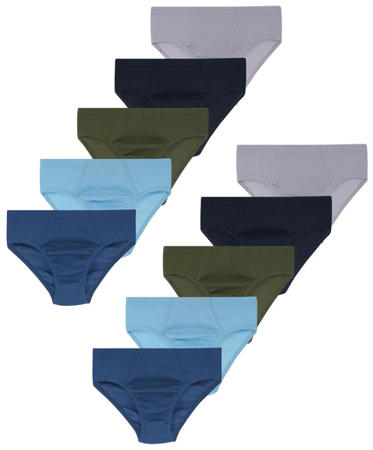 LOREZA ® 10 Jungen Slips aus 100% Baumwolle Unterhosen Unterwäsche 92-170