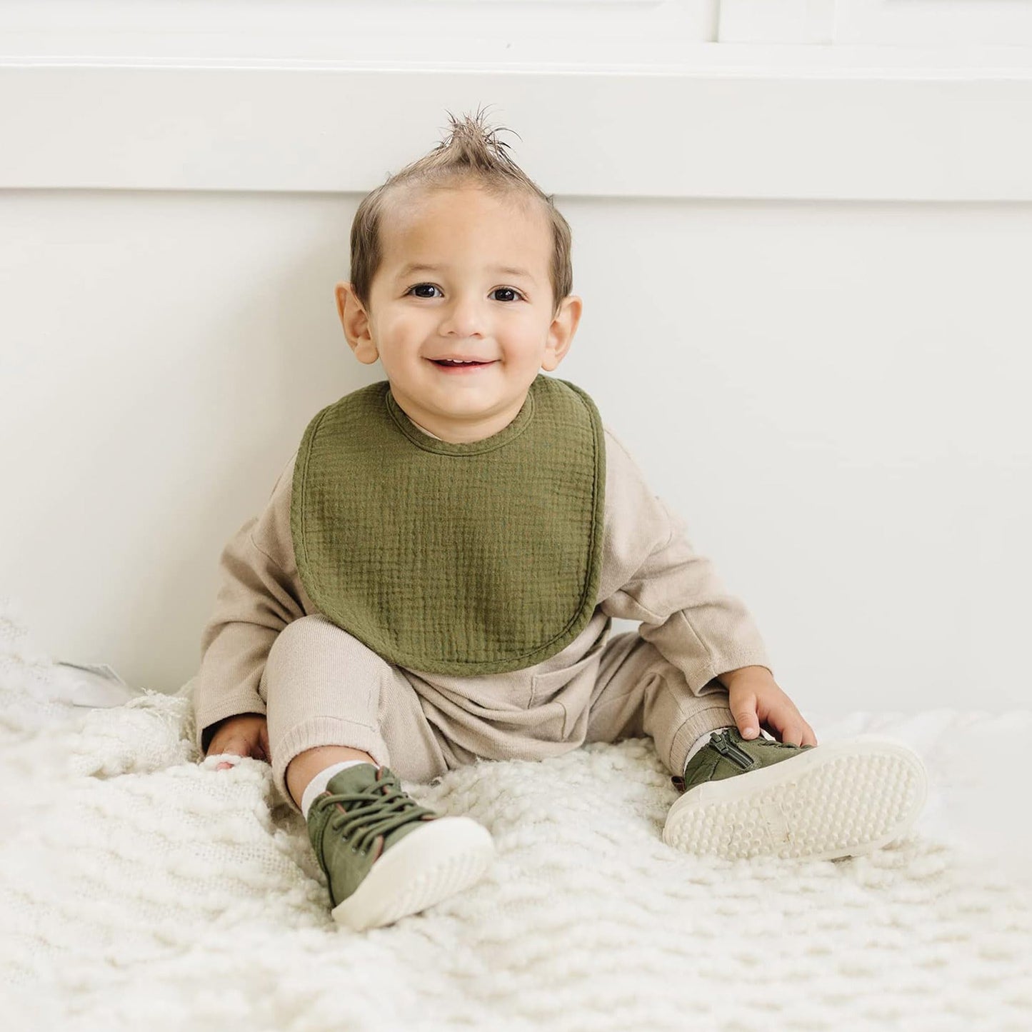 SLOSH Lätzchen Baby Für Neugeborene Babylätzchen für Babys und Kleinkinder Jungen und Mädchen Unisex Set Druckknopf