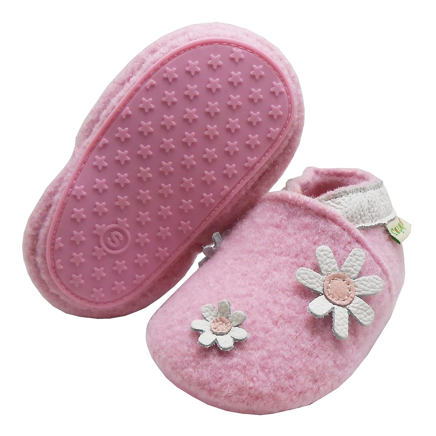 SAYOYO Babyschuhe für Jungen und Mädchen - Erste Lauf- und Krabbelschuhe mit weicher Wolle und rutschfester Gummisohle