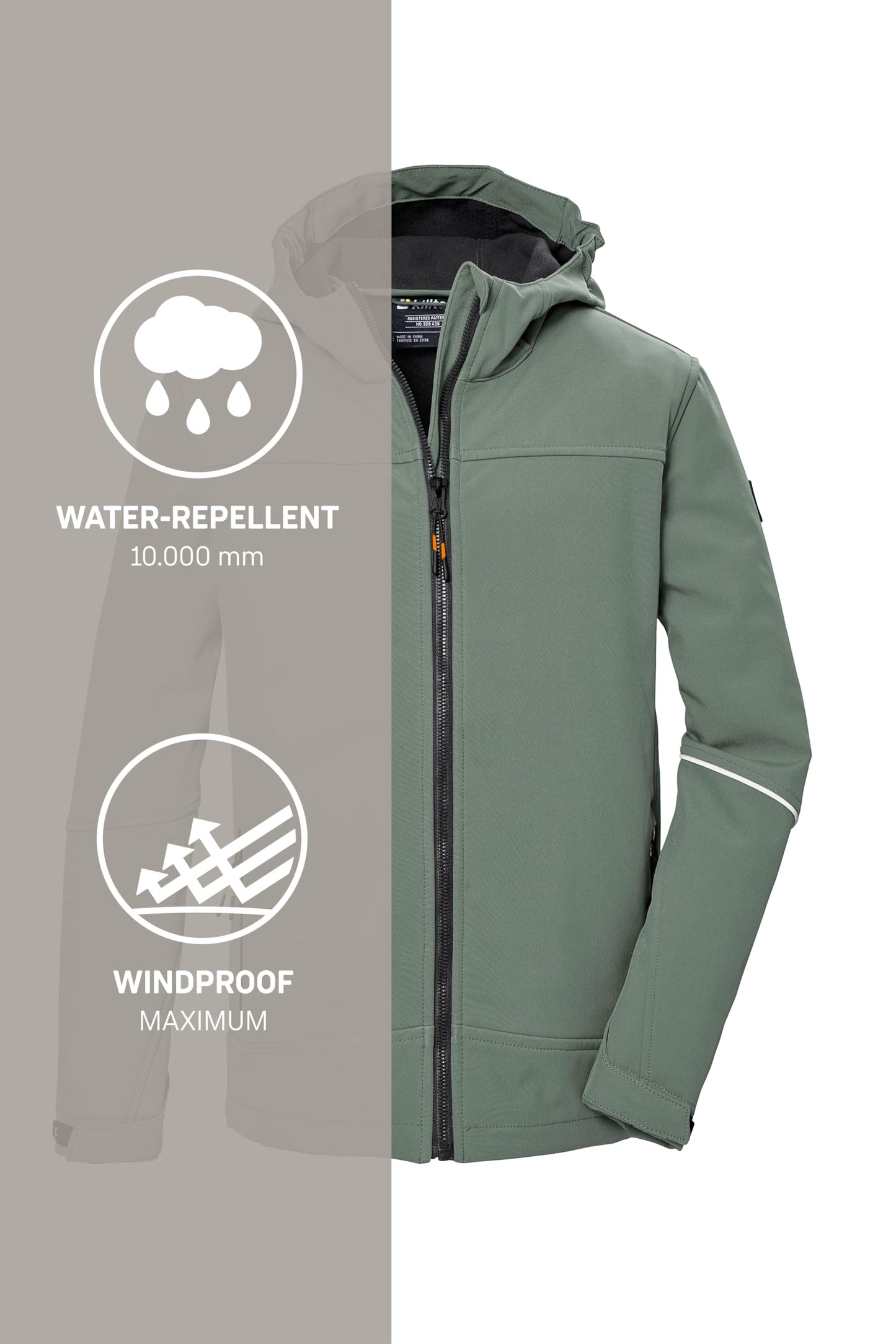 Killtec Boys Kos 143 Bys Sftshll Jckt Softshell Jacket / Outdoor Jacket with Hood