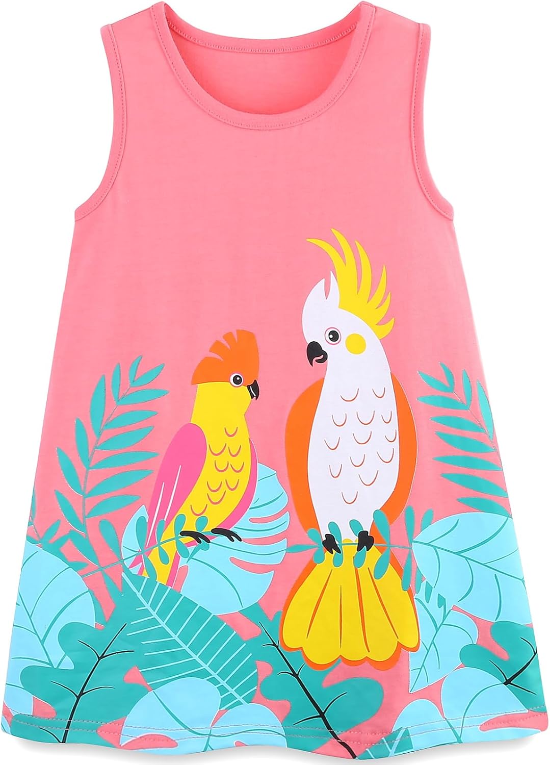 TEDD Mädchen Kleider Kurzarm Einhorn Blumen Sommerkleid Baumwolle Kleid Geburtstag Party Mädchenkleid Gr. 92-122