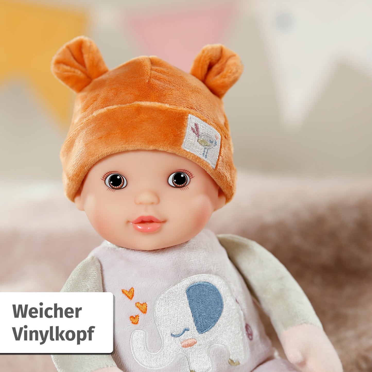 Baby Annabell for Babies Sweetie Sand 30cm, weiche 30cm große Puppe aus Stoff mit integrierter Rassel, für Neugeborene, 710722 Zapf Creation
