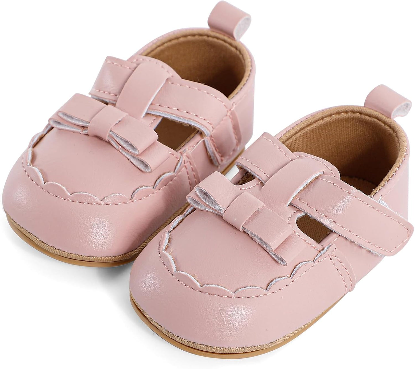 Cheerful Mario Baby Mädchen Schuhe Baby Ballerina Schuhe Lauflernschuhe Taufe Schuhe mit Bowknot PU Leder Babyschuhe
