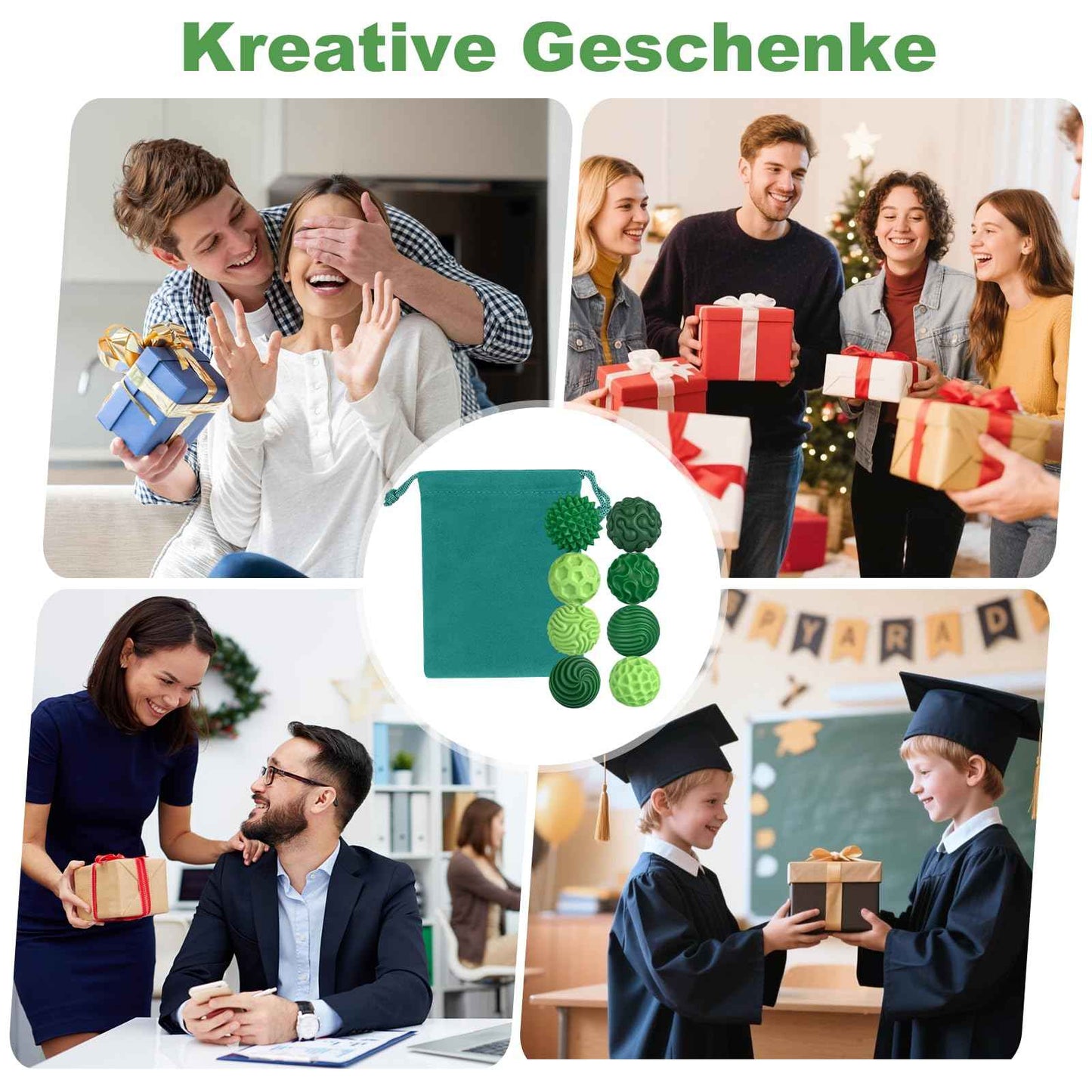 8 Stück Magnetische Fidget Toys, Silikon Magnetkugeln Anti-Stress Bälle, Sensorik Spielzeug für Erwachsene und Kinder, Sensorische Magnetische Kugeln Set, Stressabbau und Entspannung(Rosa)