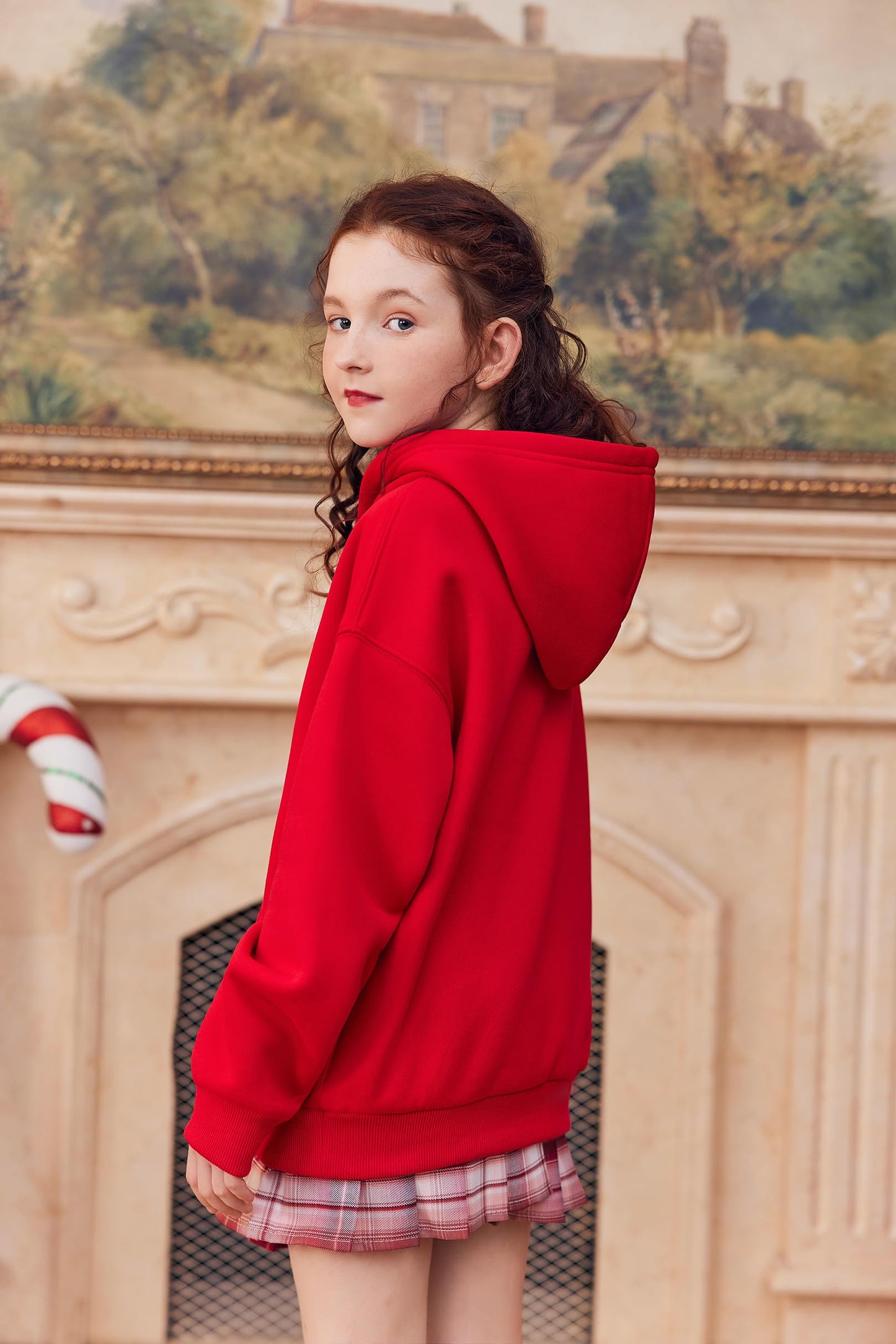 Arshiner Girls' Warm Fleece Children's Hoodie Winter Pullover with Pocket Sweatshirt for Girls 6-16 Years