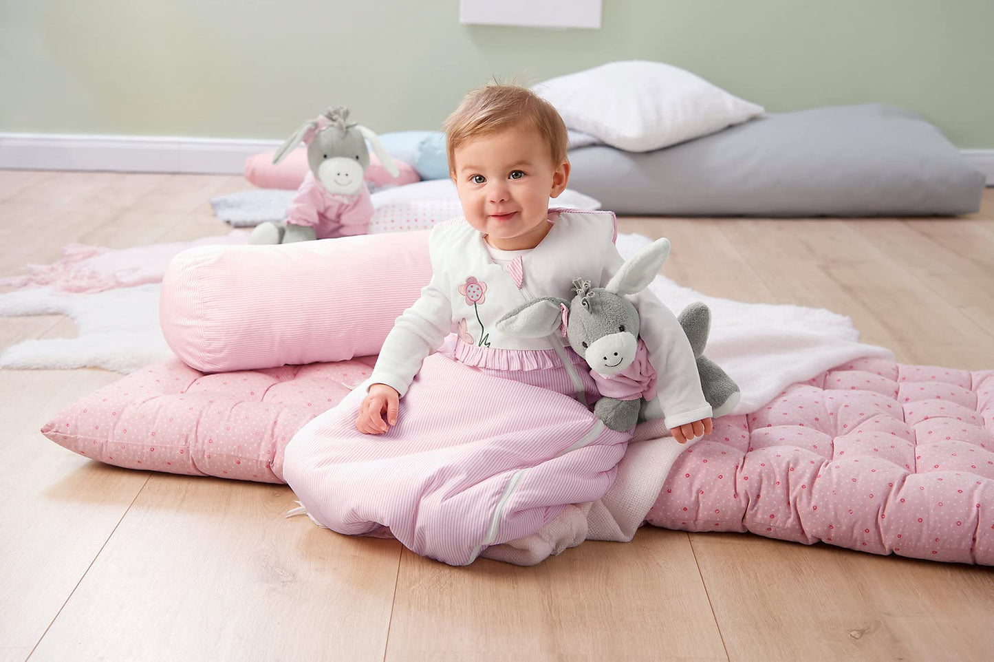 Sterntaler All-Season Sleeping Bag 70 cm Donkey Emmi Girl Flora Rose
