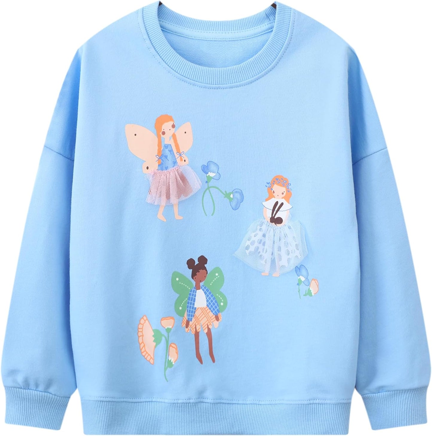 Gumyoss Sweatshirt Mädchen Pullover für Kinder Mädchen Baumwolle Sweater Kleinkind Mädchen Langarm Tops Alter 2-8 Jahre