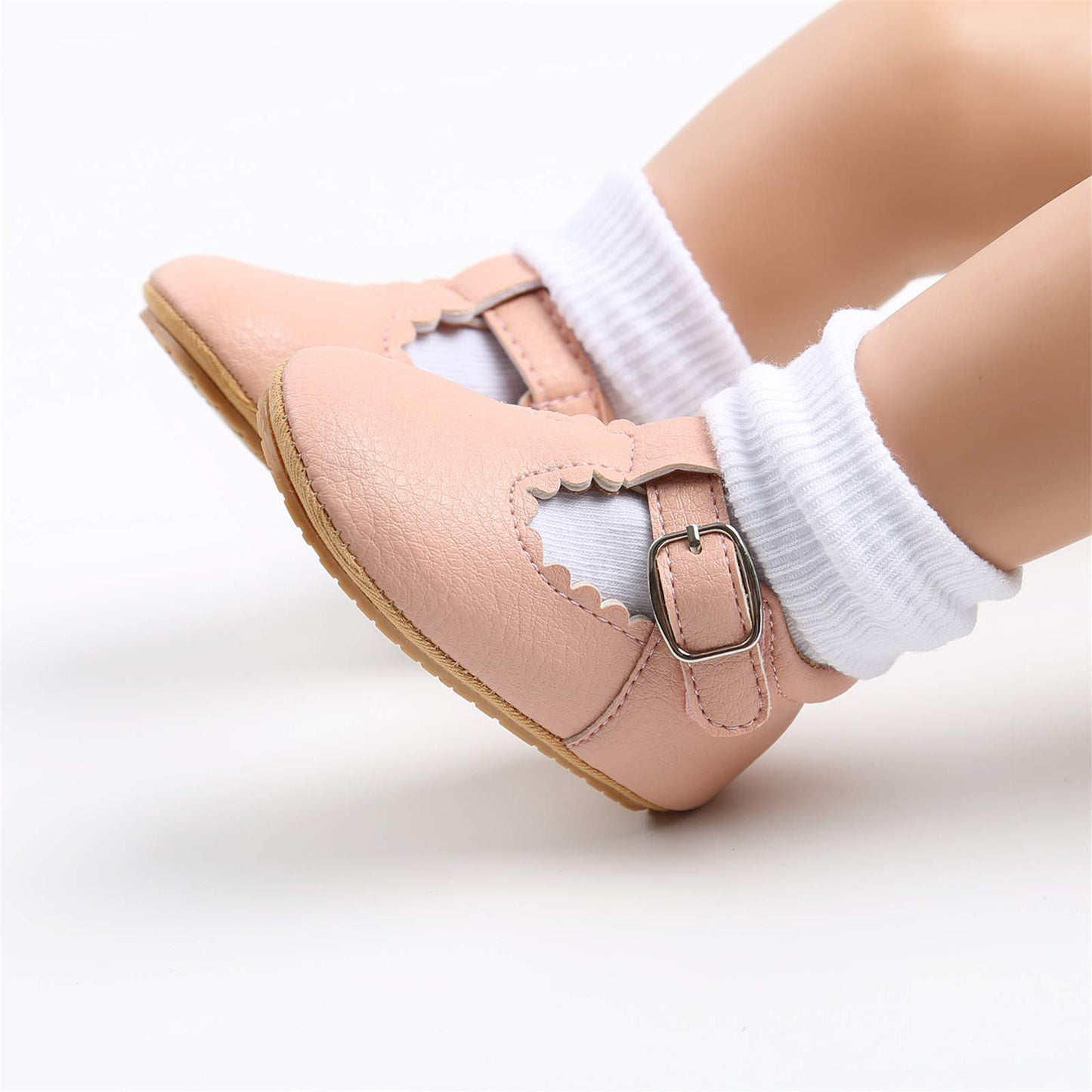 RVROVIC Baby Mädchen Mokassins Prinzessin Mary Jane Flache Kleider Schuhe Premium Leichte Weiche Sohle Krippe Schuhe Kleinkind Schuhe