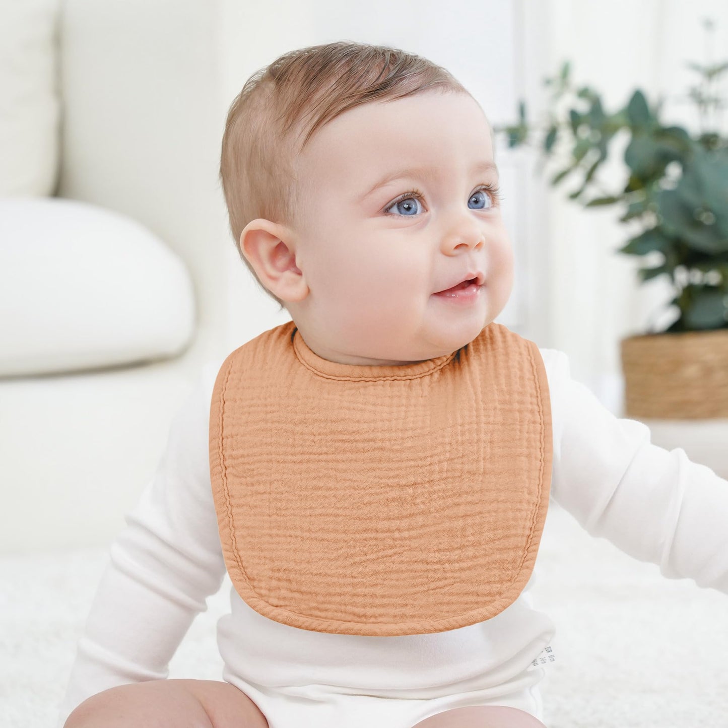 Bearmoss Lätzchen Baby Musselin Sabberlätzchen für Babys, 100% Baumwolle Quadratische Halstuch Baby Verstellbare Babylätzchen Weiche Sabberlätzchen für Junge und Mädchen,8 Stück