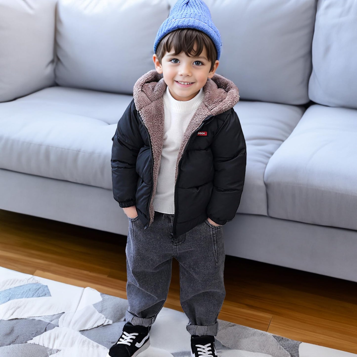 Baby Winter Fleece Coat Kids Boys Jacket Outwear Girls Padded Clothing