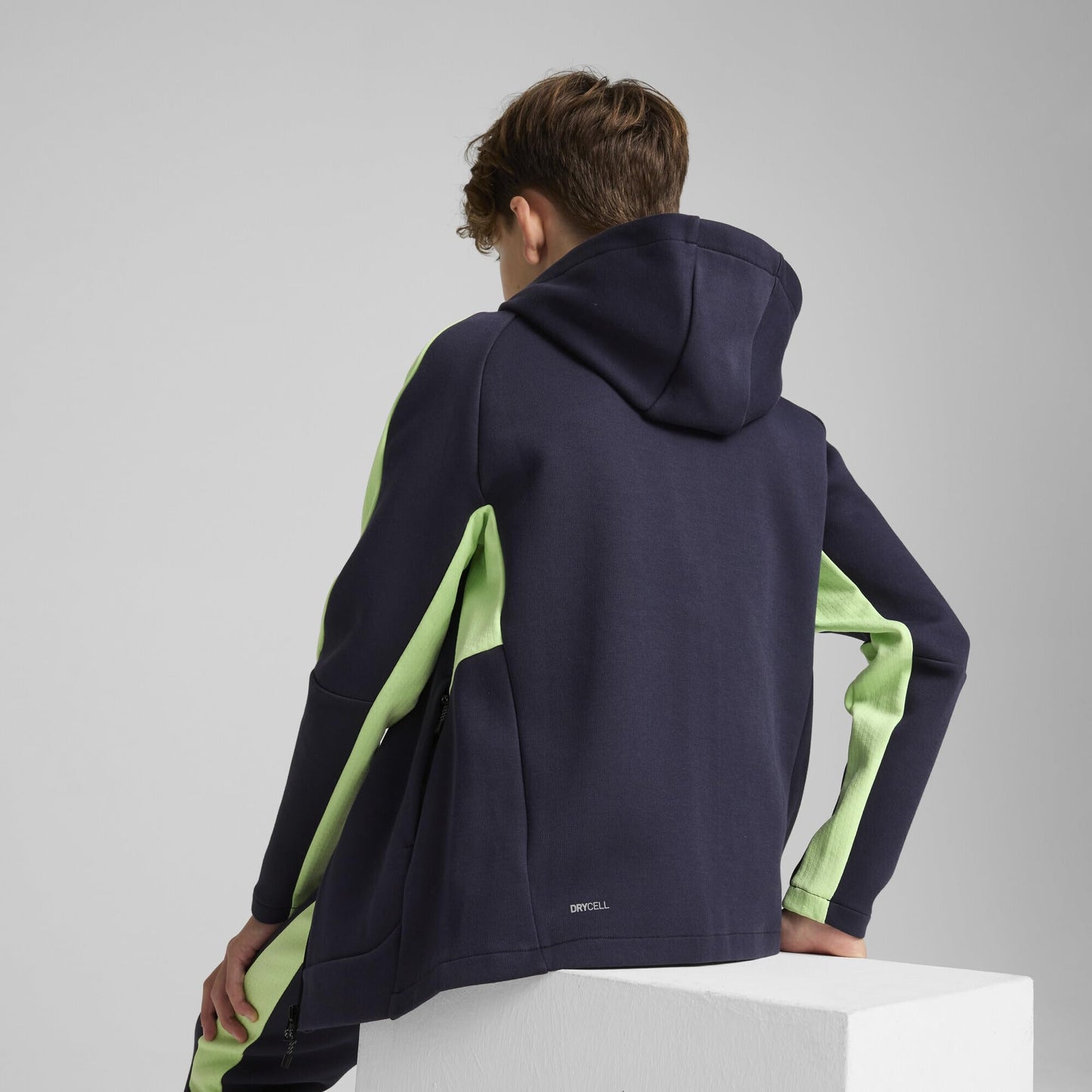 PUMA Boys' Evostripe Full-Zip Hoodie Dk B Sweat Jackets (1 Pack)