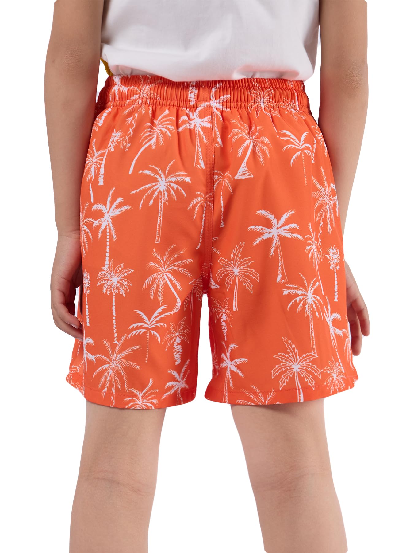 CALBOUNT Boys' Swimming Shorts Printed Quick Dry Swim Shorts with Inner Shorts