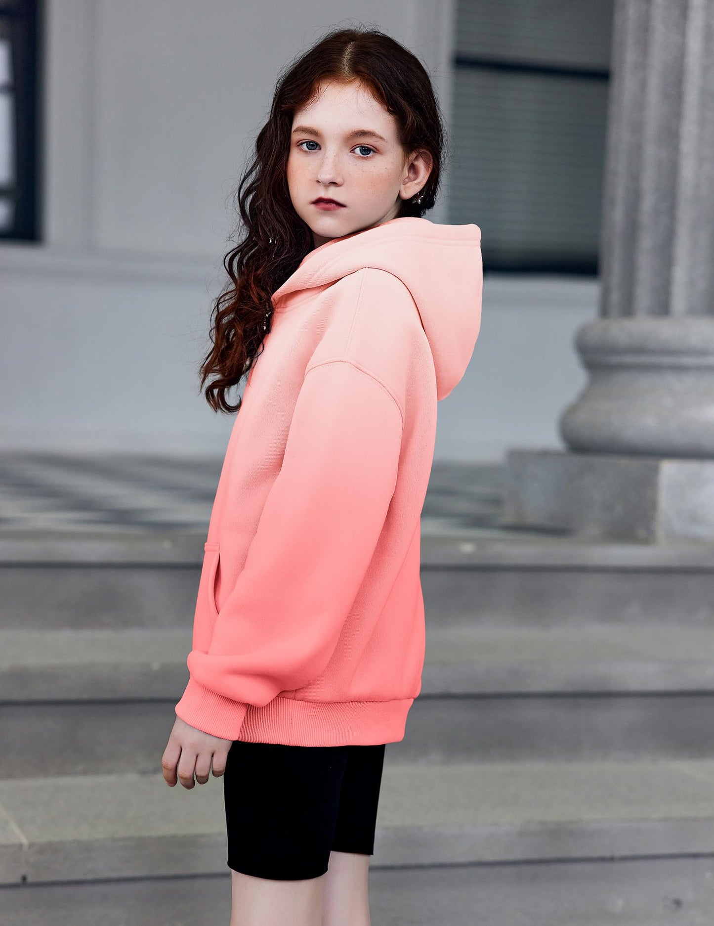 Arshiner Girls' Warm Fleece Children's Hoodie Winter Pullover with Pocket Sweatshirt for Girls 6-16 Years