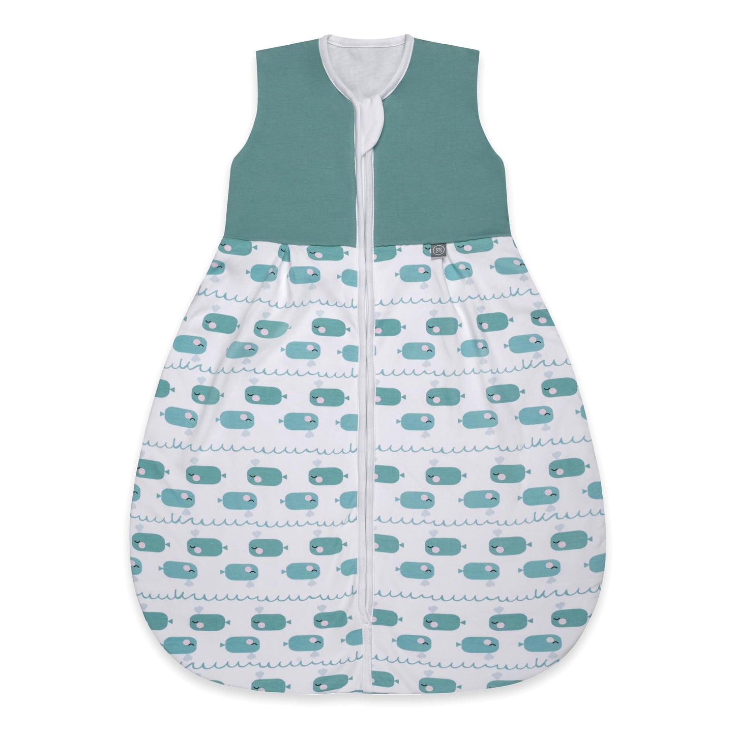emma & noah Baby Sleeping Bag 1.0 TOG, All-Year Sleeping Bag for Spring, Summer and Autumn, 100% Organic Cotton, Oeko-Tex Certified, Romper Bag for Newborns (Leo Grey, 70 cm)