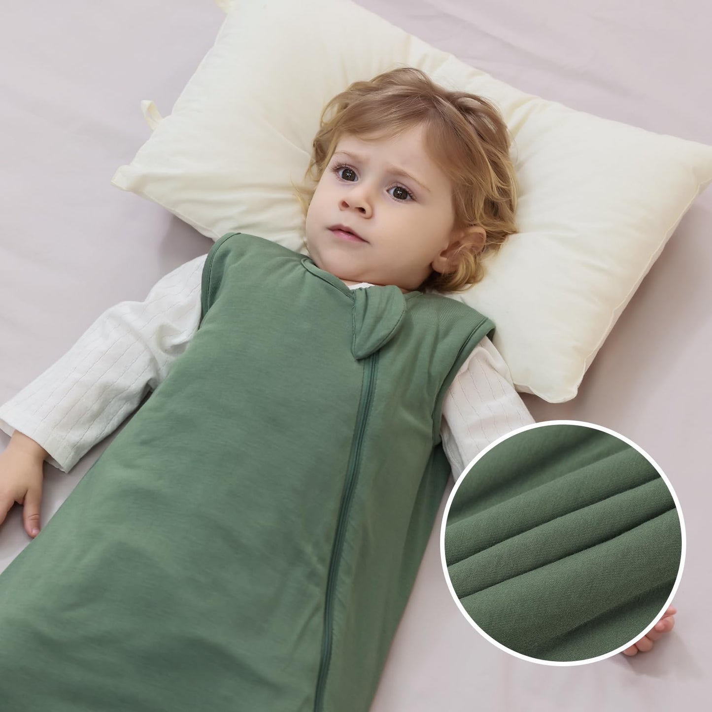 Mosebears Winter Sleeping Bag Baby 2.5 Tog, Bamboo Fibre Baby Sleeping Bag, Extremely Soft and Warm L (18-36 Months)