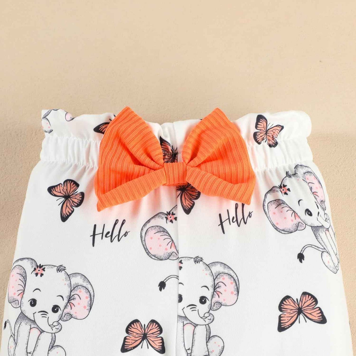 Generisch Hose 92 Junge Set Neugeborenen Baby Mädchen 3-teiliges Herbst-Outfit Langarm-Strampler + Schleife Print Hose + Stirnband Set Neugeborenen Mädchen Kleidung Neugeborenen Set Kleidung