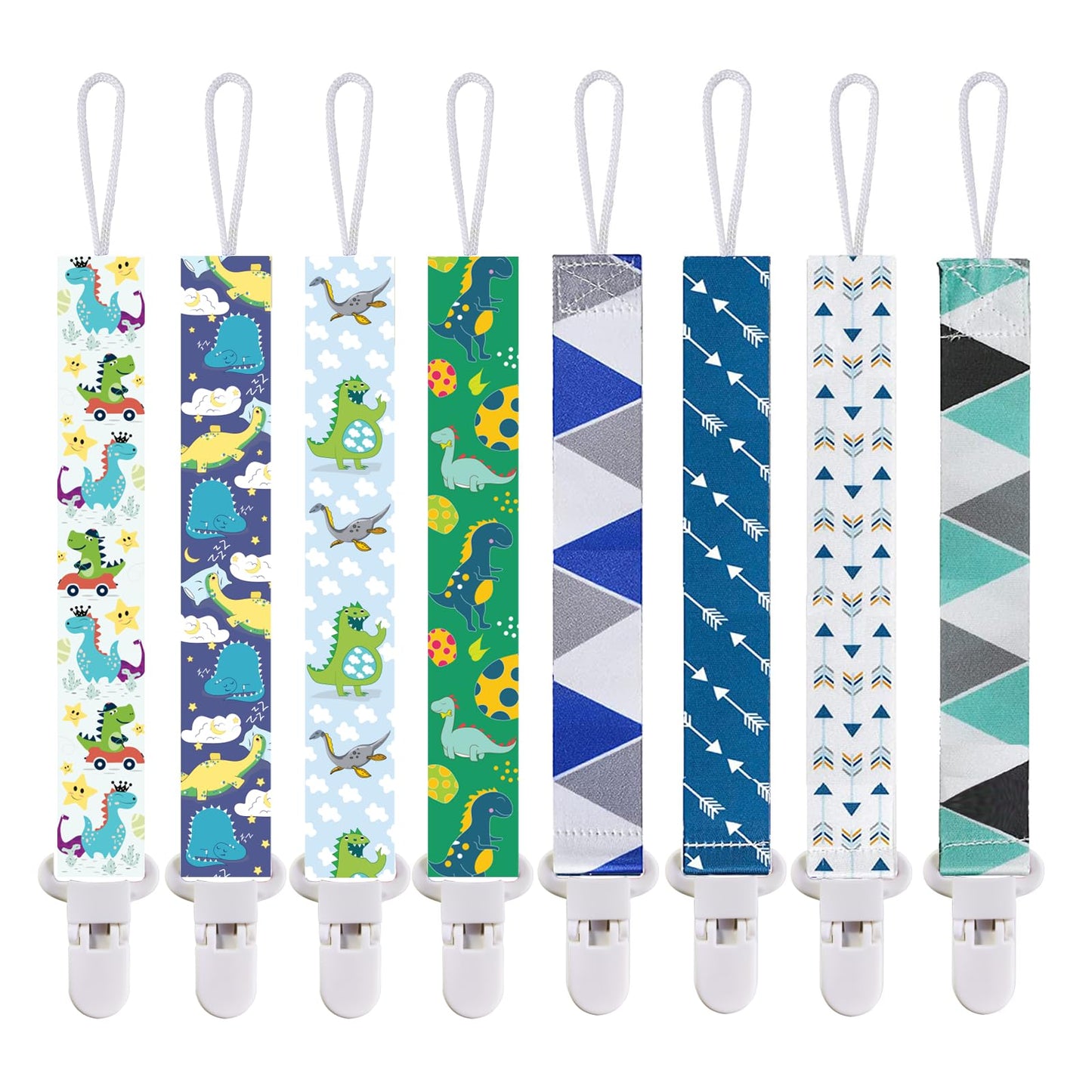 Smlpuame Baby Schnullerkette Mädchen Junge,6 Stück BPA-Frei Schnullerband Stoff Mädchen Junge,Schnuller Kette Nuckelkette Passen Die Meisten Schnuller und Beißspielzeug,Dummy Clips für Baby (Tier)