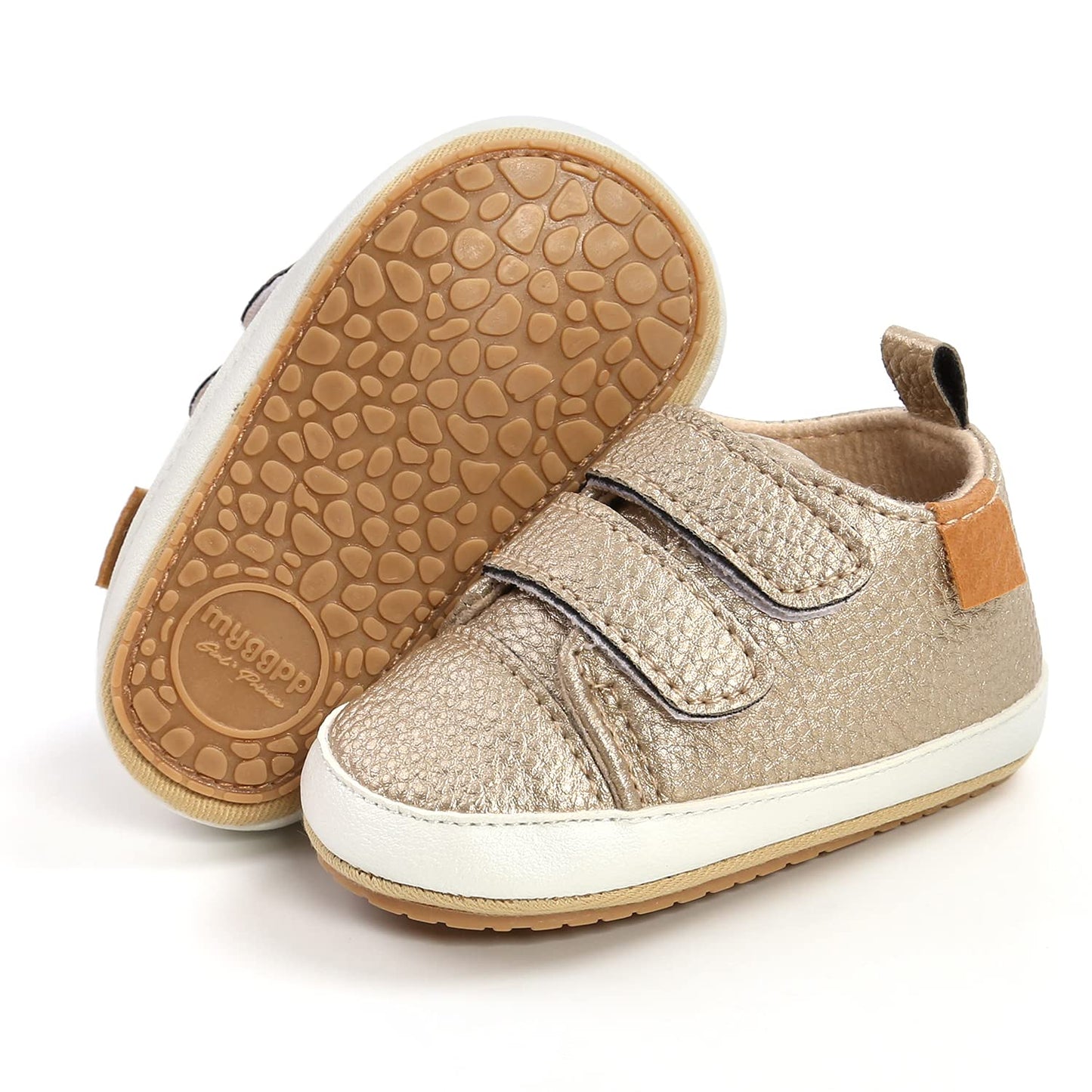 BABSMULY Baby Shoes for Boys Girls Non-Slip Rubber Sole High Top PU Leather Sneakers Toddler Crib Shoes Newborn Loafers Flats.