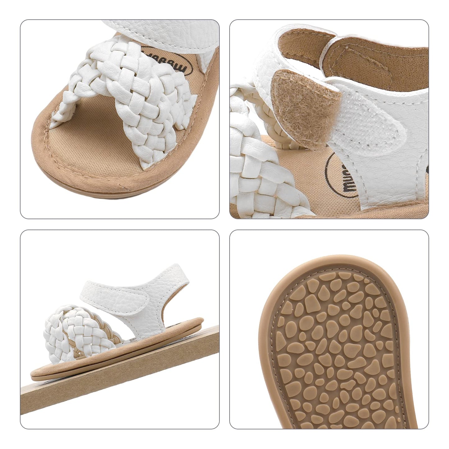 LACOFIA Babyschuhe für Mädchen – Sommerblumen Sandalen für Kleinkinder