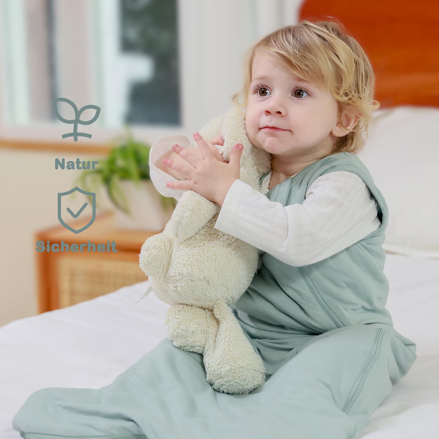 Mosebears Winter Sleeping Bag Baby 2.5 Tog, Bamboo Fibre Baby Sleeping Bag, Extremely Soft and Warm L (18-36 Months)