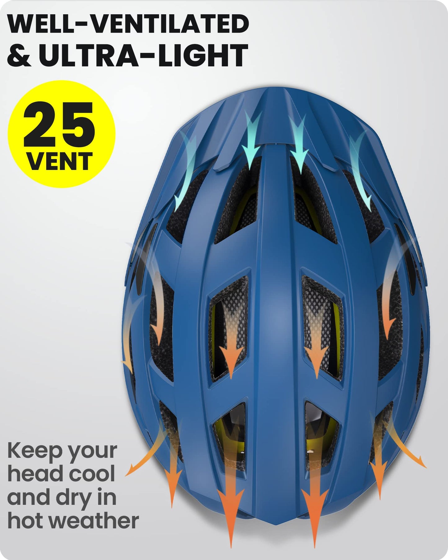 OutdoorMaster MIPS Fahrradhelm - Zwei herausnehmbare Innenfutter & Belüftung in Multi-Environment - Fahrradhelm in Mountain, Autobahn für Jugendliche & Erwachsene