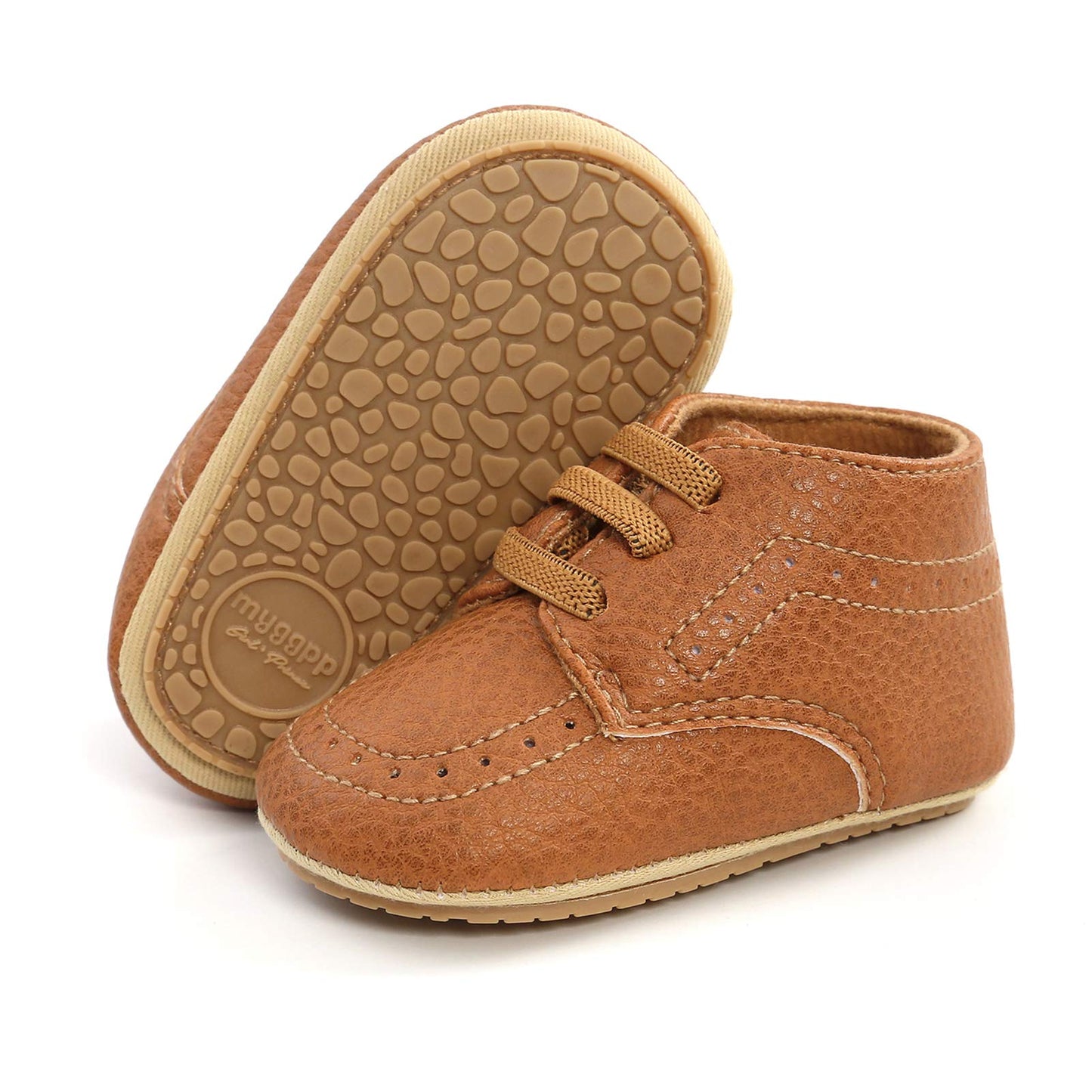 RVROVIC Babyschuhe Anti-Rutsch Oxford Loafer Flats für Jungen und Mädchen aus PU Leder mit weicher Sohle